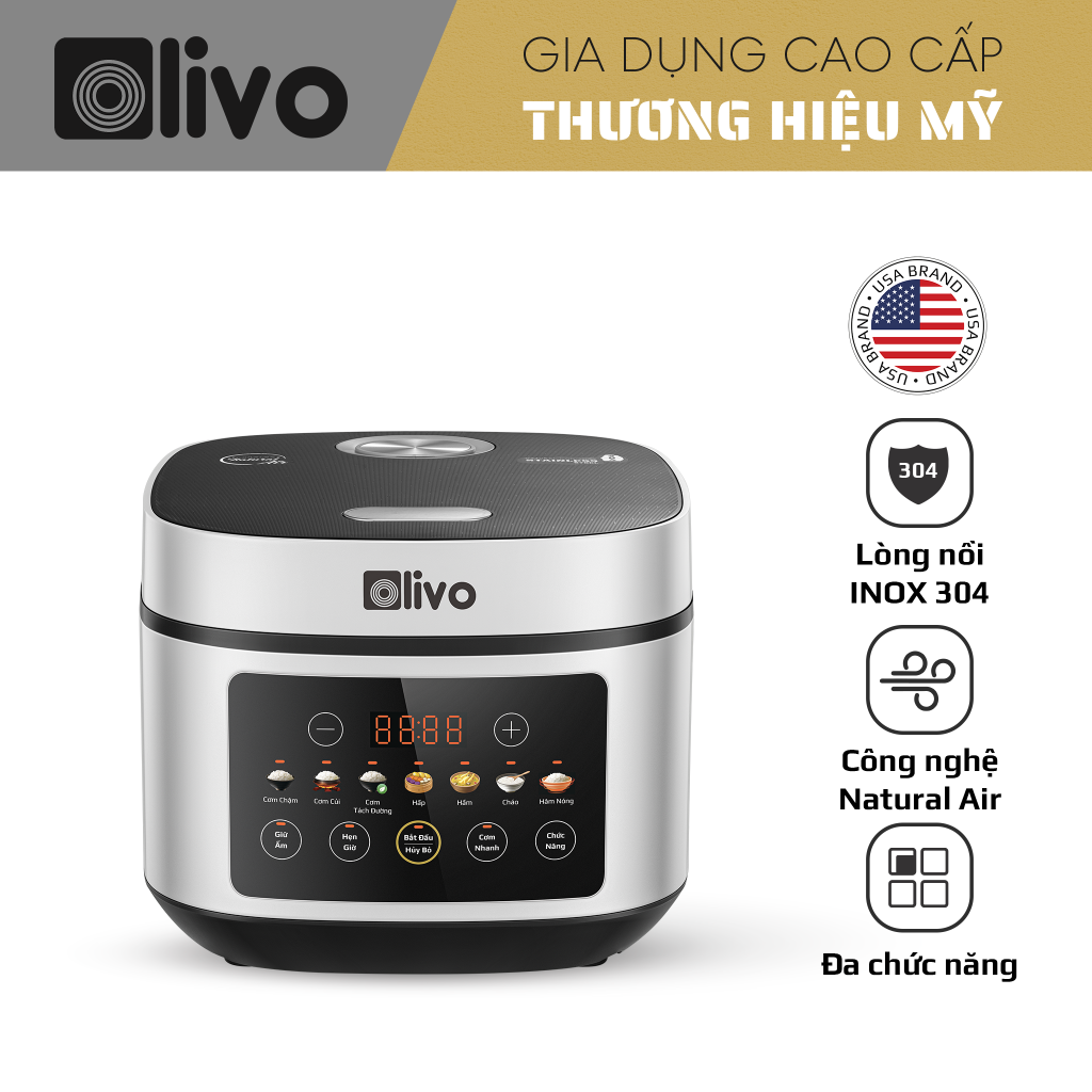 Nồi Cơm Điện Cao Tần OLIVO RC900IH – Lòng Nồi INOX 316L Cao Cấp, Công Nghệ Cao Tần Giữ Trọn Dinh Dưỡng, Bảng Điều Khiển Oled Sống Động, Hiện Đại, Cao Cấp 3 19 Nồi Cơm Điện Cao Tần OLIVO RC900IH – Lòng Nồi INOX 316L Cao Cấp, Công Nghệ Cao Tần Giữ Trọn Dinh Dưỡng, Bảng Điều Khiển Oled Sống Động, Hiện Đại, Cao Cấp 3 - Ảnh 5